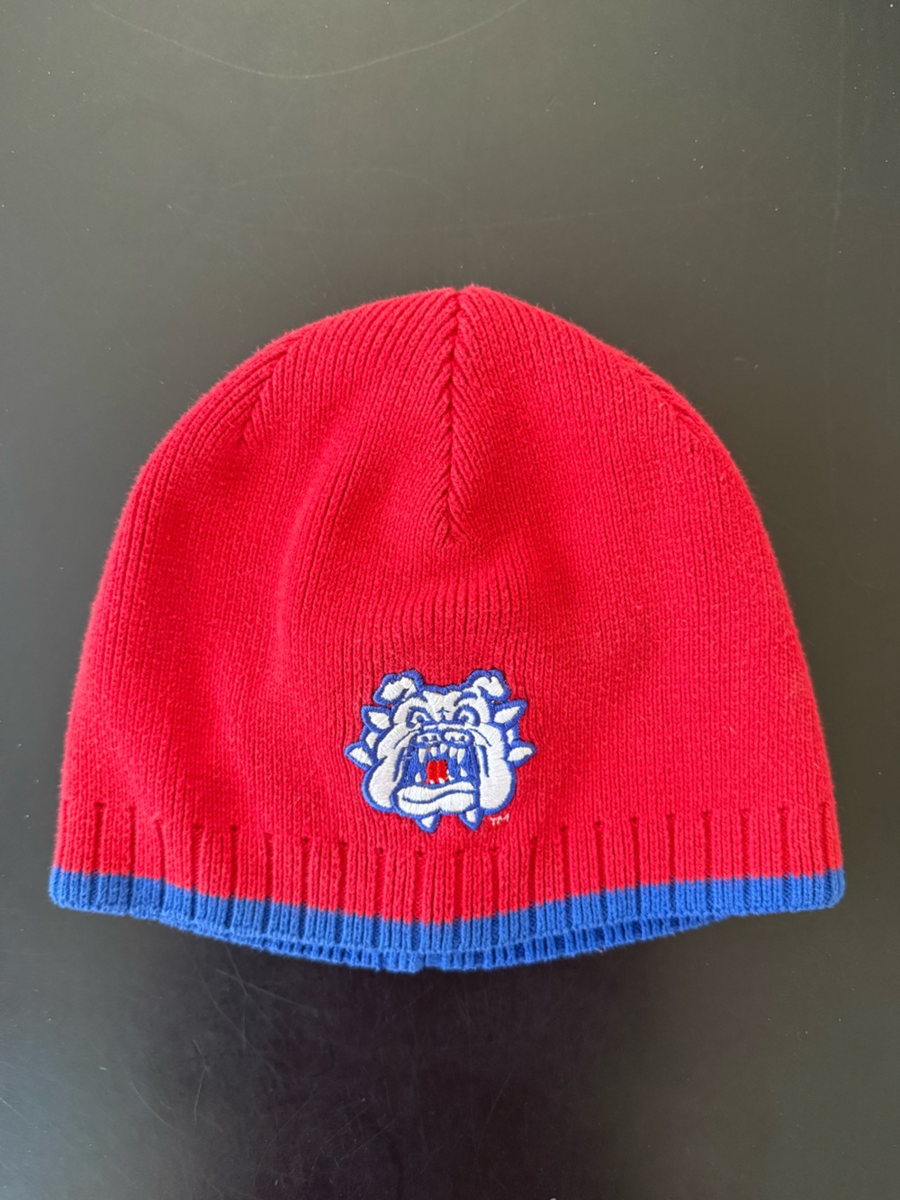 Champs Fresno State Bulldogs Beanie with Blue Trim and Bulldog Patch